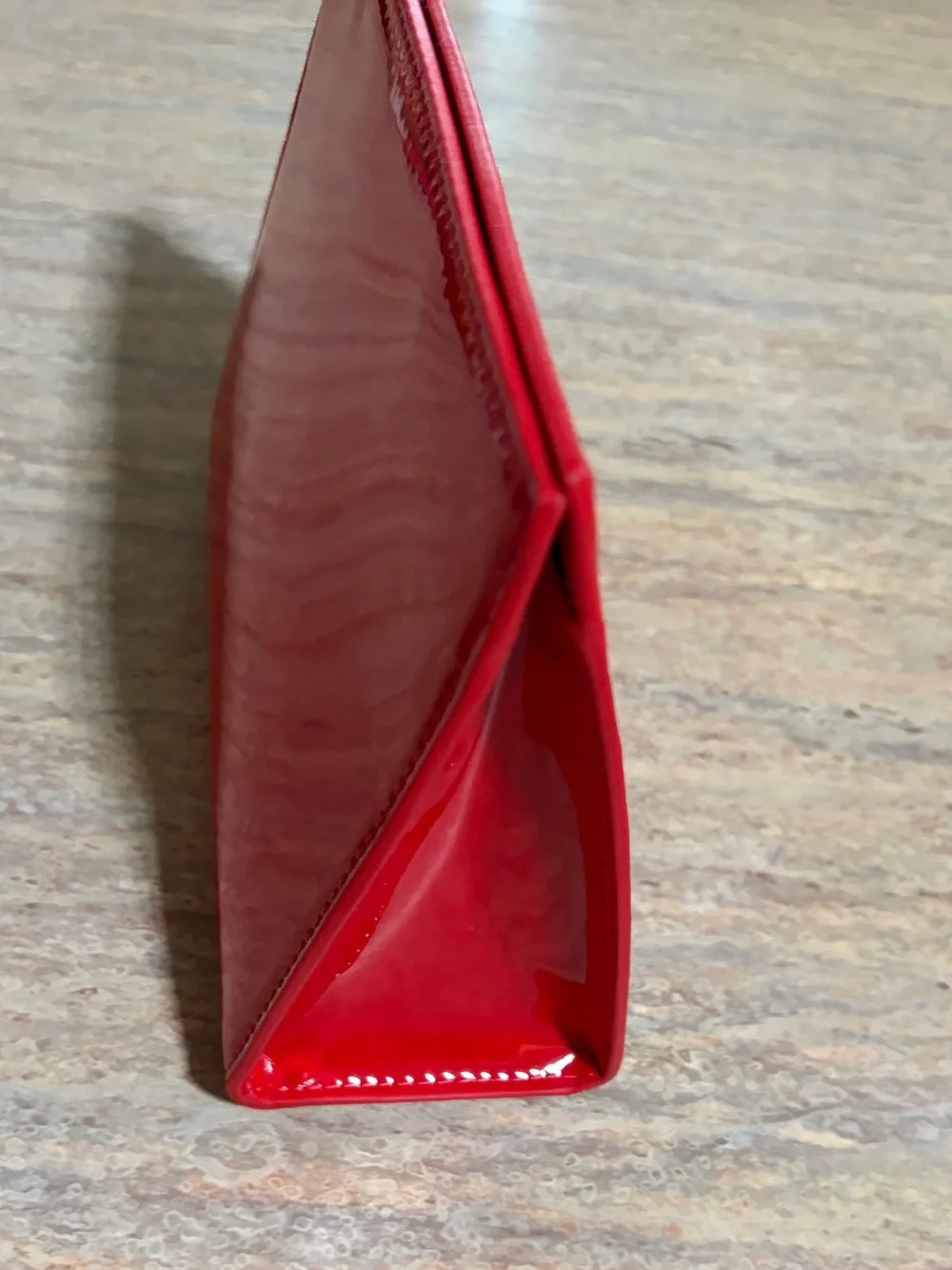 Yves Saint Laurent Beaute Glossy Red Cosmetic Case with Embossed YSL